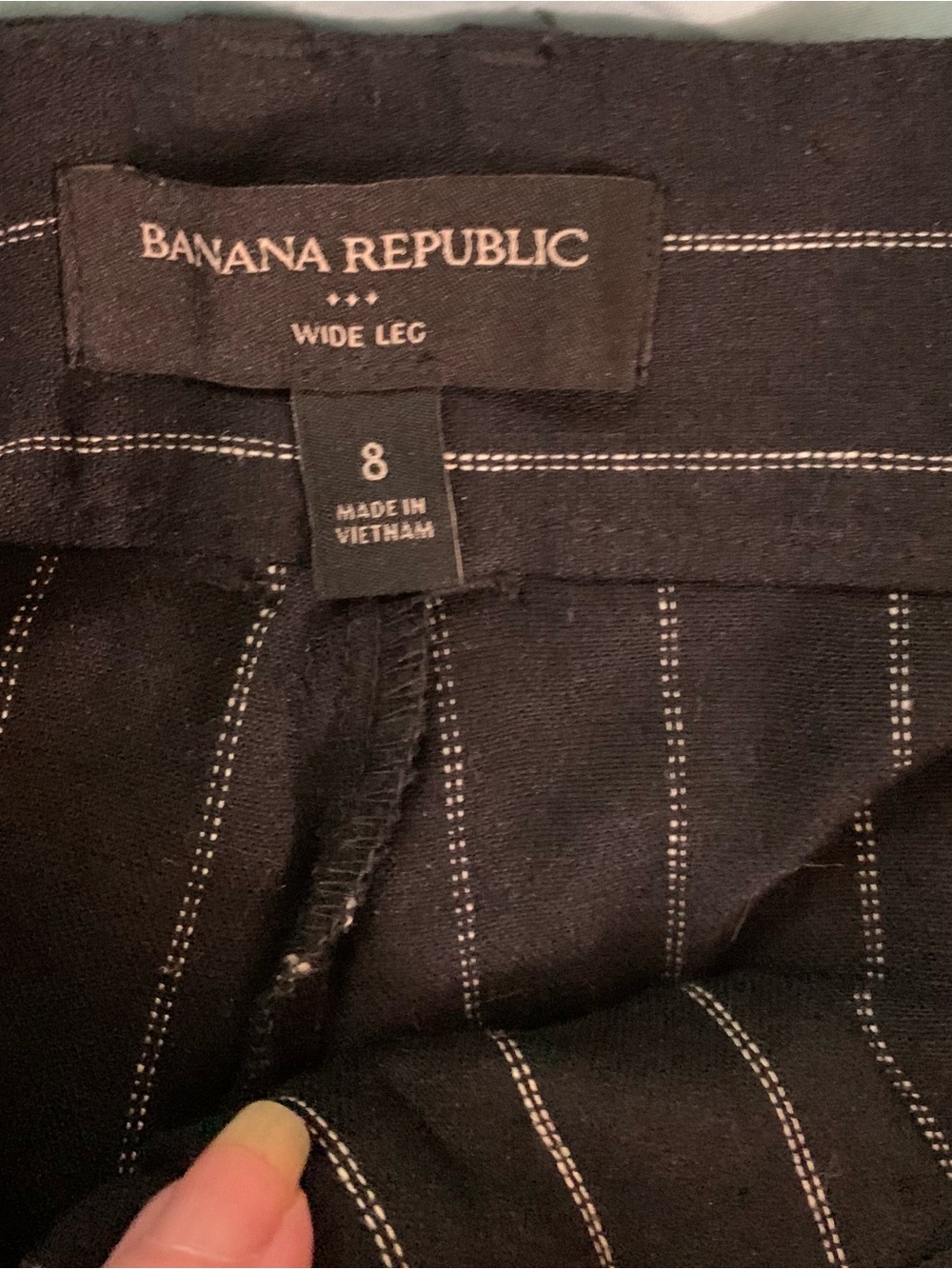 Banana Republic Black Pinstripe Flat Front Shorts - Picture 4 of 8
